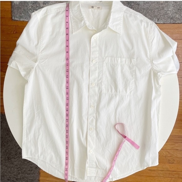 Madewell Men’s Poplin Easy Long-Sleeve Button Down Shirt Size Large White New - Picture 3 of 8